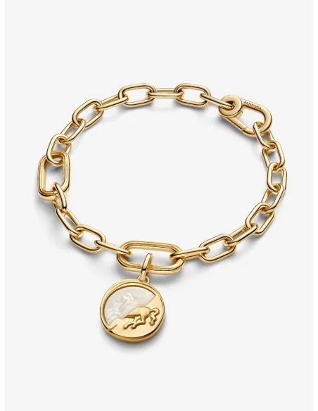 PANDORA | Pegasus Medaljoncharm Sterlingsølv, 14 kt. guldbelægning PANDORA | Pegasus Medaljoncharm Sterlingsølv, 14 kt. guldbelægning