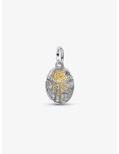 PANDORA | Rose Medaljoncharm Sterlingsølv, 14 kt. guldbelægning
