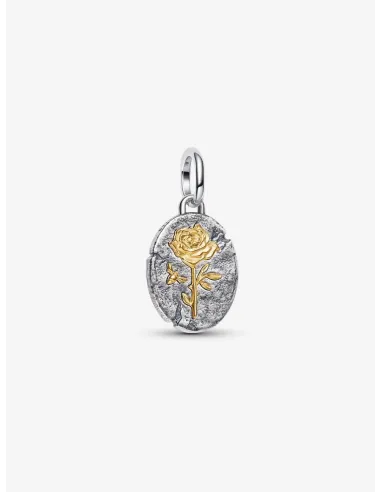 PANDORA | Rose Medaljoncharm Sterlingsølv, 14 kt. guldbelægning