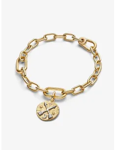 PANDORA | Krydsende Pile Medaljoncharm Sterlingsølv, 14 kt. guldbelægning 2