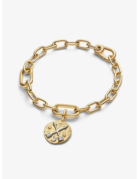 PANDORA | Krydsende Pile Medaljoncharm Sterlingsølv, 14 kt. guldbelægning PANDORA | Krydsende Pile Medaljoncharm Sterlingsølv, 14 kt. guldbelægning