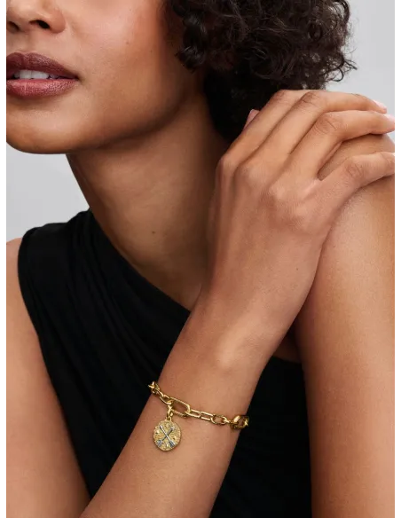 PANDORA | Krydsende Pile Medaljoncharm Sterlingsølv, 14 kt. guldbelægning PANDORA | Krydsende Pile Medaljoncharm Sterlingsølv, 14 kt. guldbelægning