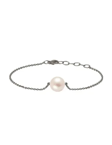 HEIRING | ARMBÅND MED 8 MM PERLE OXYDERET