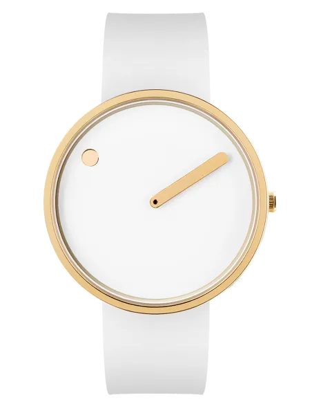 PICTO | 40 mm / hvid urskive / hvid silikonerem