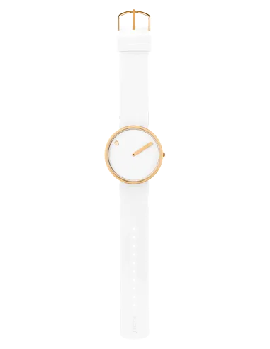 PICTO | 40 mm / hvid urskive / hvid silikonerem