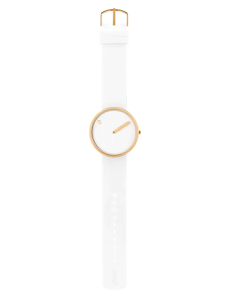 PICTO | 40 mm / hvid urskive / hvid silikonerem