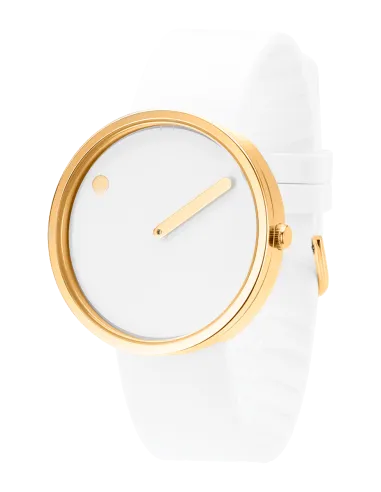 PICTO | 40 mm / hvid urskive / hvid silikonerem