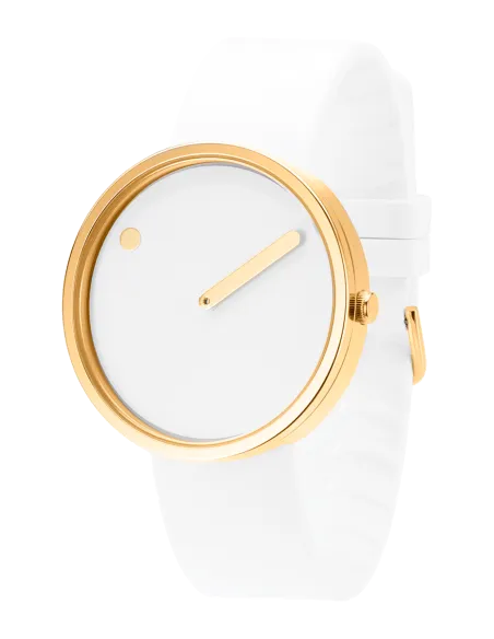 PICTO | 40 mm / hvid urskive / hvid silikonerem