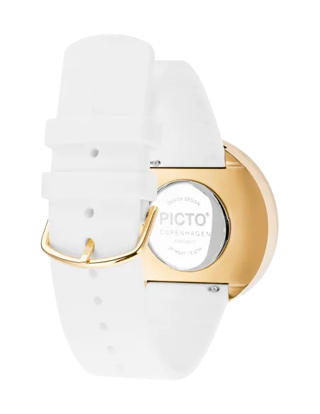 PICTO | 40 mm / hvid urskive / hvid silikonerem