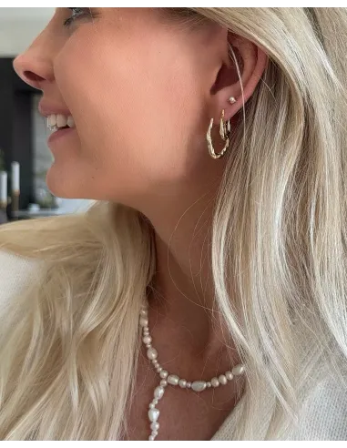 Nava Copenhagen | Nerea Earrings L - Forgyldt