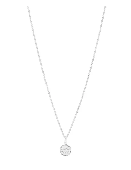 LUND COPENHAGEN | Marguerit collier 9mm hvid emalje