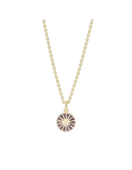 LUND COPENHAGEN | Marguerit collier 1x11 mm lilla emalje