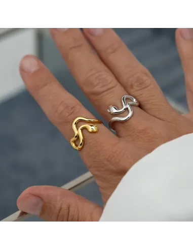 NORDAHL JEWELLERY | Rhd. sølv ring SERPENS52