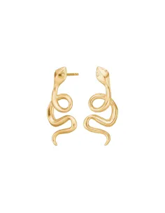 NORDAHL JEWELLERY | Sølv forgyldt ørestikker stor SERPENS52