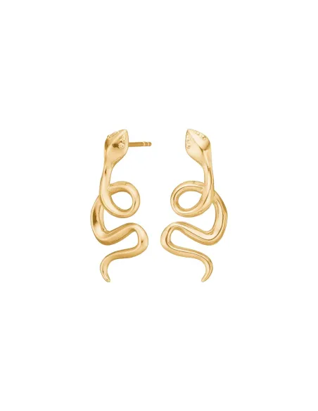 NORDAHL JEWELLERY | Sølv forgyldt ørestikker stor SERPENS52