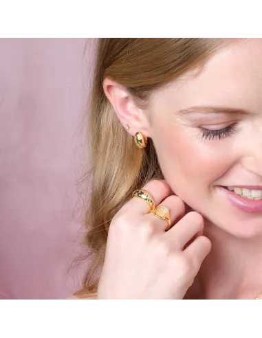 Joanli Nor | Sølv forgyldt creoler RHEANOR