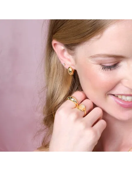 Joanli Nor | Sølv forgyldt creoler RHEANOR