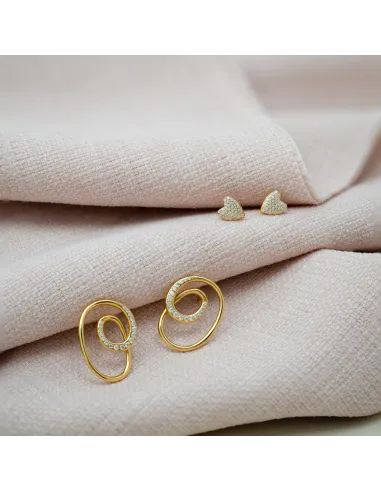 JOANLI NOR | Sølv forgyldt ørestikker RISANOR