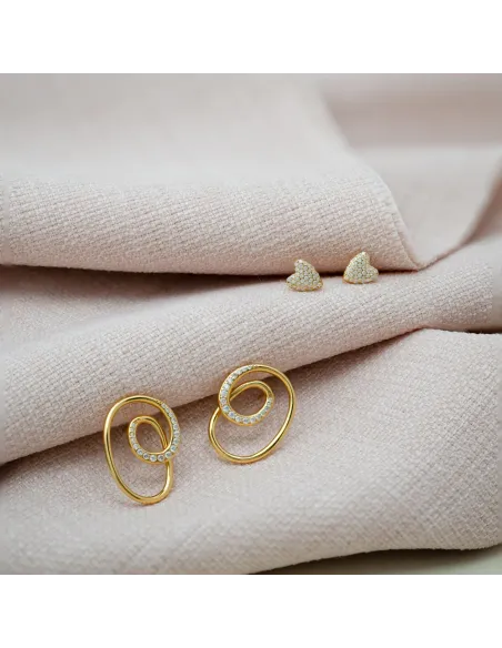 JOANLI NOR | Sølv forgyldt ørestikker RISANOR