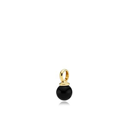 IZABEL CAMILLE - New Pearly - Vedhæng Guld Black Onyx