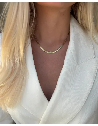 Nava Copenhagen | Flat Snake Chain - Forgyldt