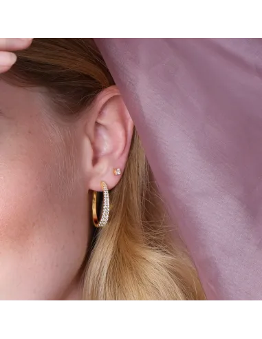 Joanli Nor | Sølv forgyldt creoler large RUNANOR