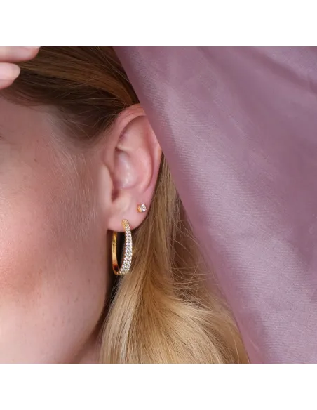 Joanli Nor | Sølv forgyldt creoler large RUNANOR