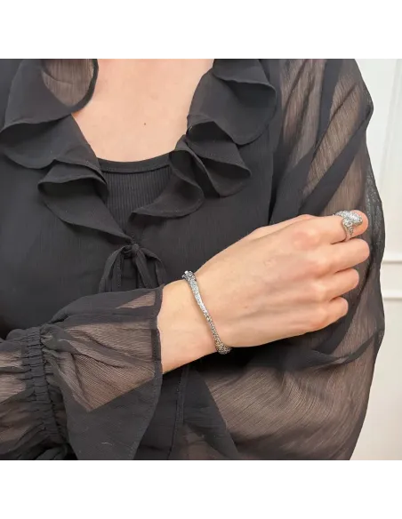 Sistie 2nd | Wavy - armbånd stål