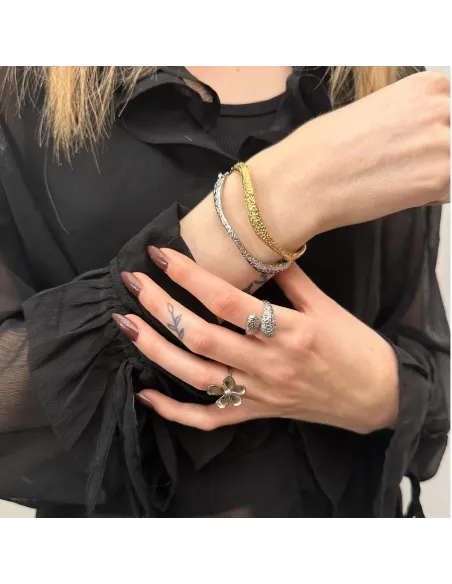 Sistie 2nd | Wavy - armbånd Forgyldt