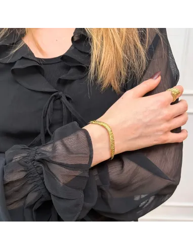 Sistie 2nd | Wavy - armbånd Forgyldt