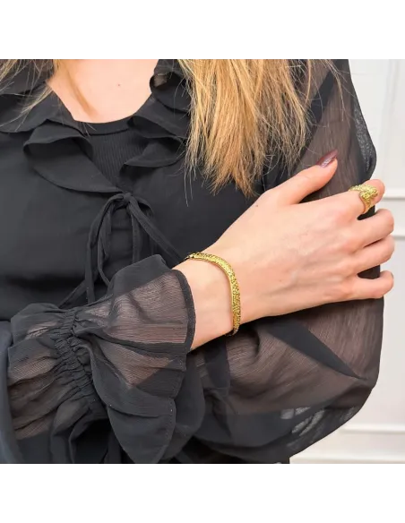 Sistie 2nd | Wavy - armbånd Forgyldt