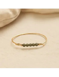 HEIRING | Green Alashan Agate top for Multi - Goldplated 2