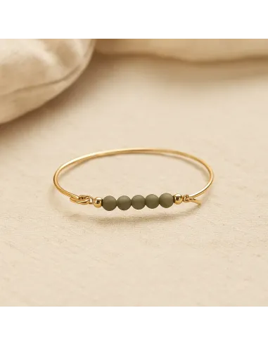 HEIRING | Green Alashan Agate top for Multi - Goldplated