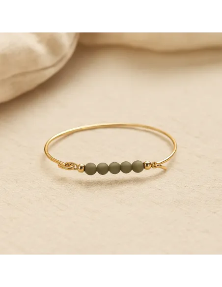 HEIRING | Green Alashan Agate top for Multi - Goldplated HEIRING | Green Alashan Agate top for Multi - Goldplated