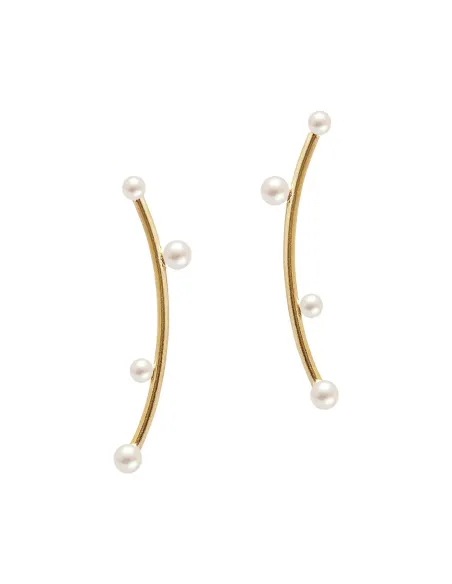 HEIRING | LUNA Ørering med pearler - Forg.