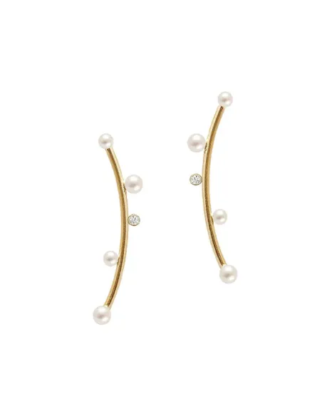 HEIRING | LUNA Øreringe med perler og diamant