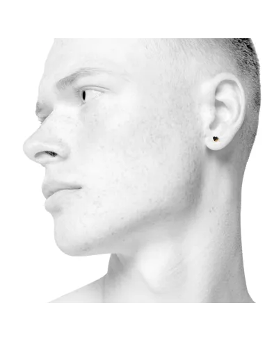 Scherning | SIGN ørestikker, heart nano · BLACK/GOLD