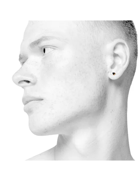 Scherning | SIGN ørestikker, heart nano · BLACK/GOLD