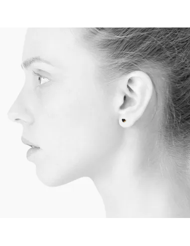 Scherning | SIGN ørestikker, heart nano · BLACK/GOLD