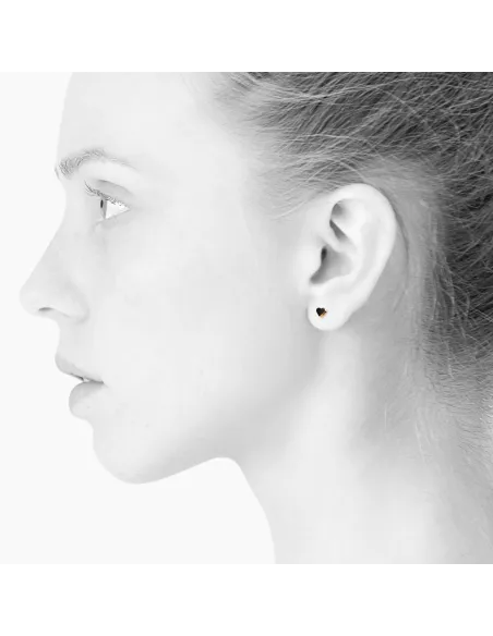 Scherning | SIGN ørestikker, heart nano · BLACK/GOLD