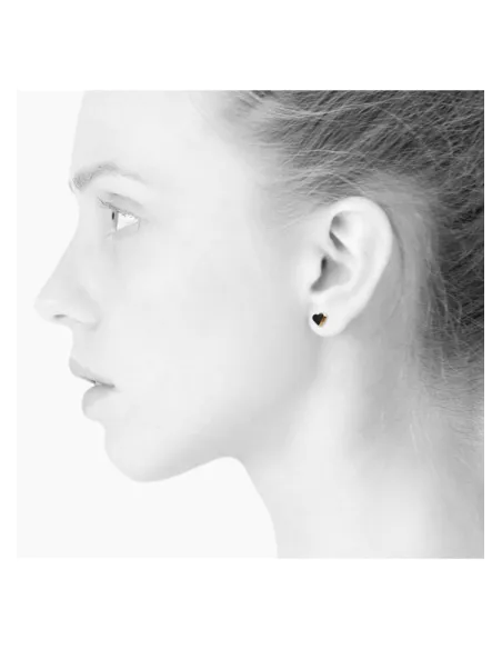 Scherning | SIGN ørestikker, heart · BLACK/GOLD