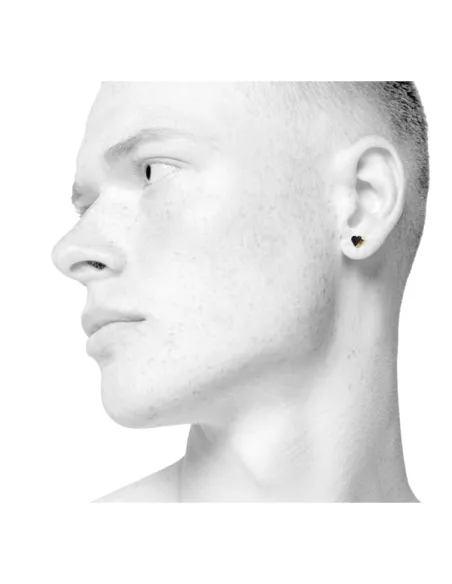 Scherning | SIGN ørestikker, heart · BLACK/GOLD