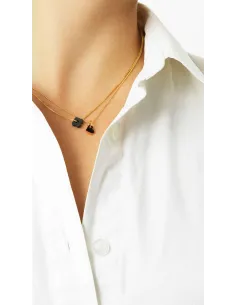 Scherning | SIGN halskæde, heart, 45 cm · BLACK/GOLD 2