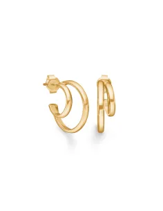 RANDERS SØLV | Moderne øreringe sølv forgyldt