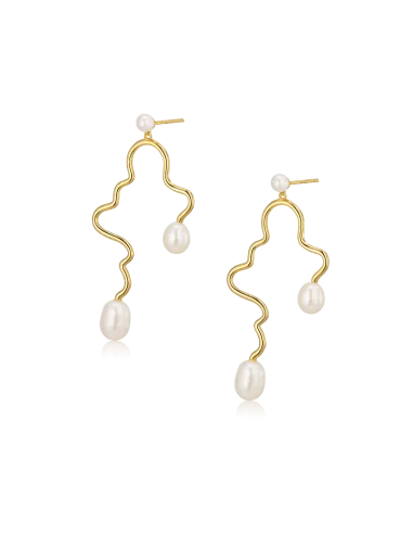 Alura | Ocean Earstud 23 sølv forgyldt