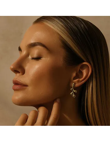 HEIRING | FLOREA Øreringe forgyldt