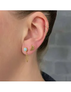 HEIRING | Moon mini ørestik forgyldt 2