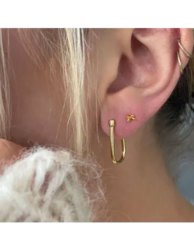 NXT.H BY HEIRING | BOW MINI ØRERINGE FORGYLDT