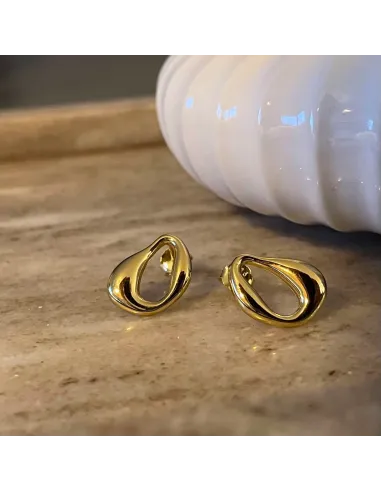 NXT.H BY HEIRING | MELT RUNDE ØRERINGE FORGYLDT