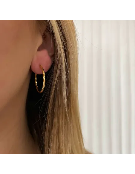 NXT.H BY HEIRING | SWIRL CREOL ØRERINGE FORGYLDT